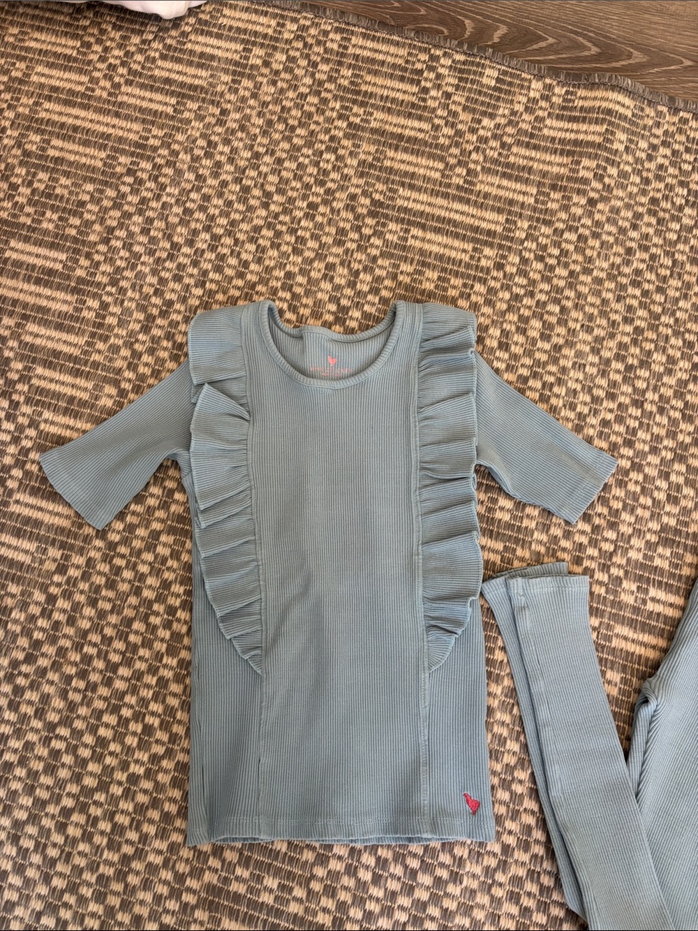 Pink Chicken Girls Light Blue Ruffle Matching Set - Picture 2 of 5